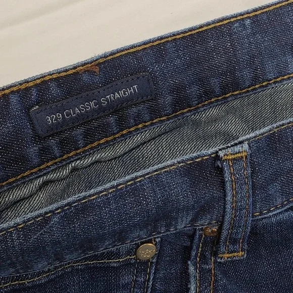 Lucky brand 329 classic straight medium wash denim jeans 38x30